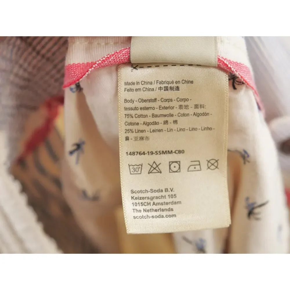 Scotch & Soda Warren Linen Cotton Drawstring Pants Mens 34x32 Off White Ivory